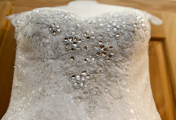 Detail of Alex's dress.