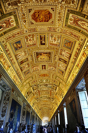 Hallway in the Vatican City.July 3, 2012
