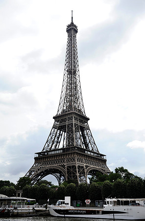 A view of the Eiffel Tower from the Seine River in Paris, France.July 15, 2012